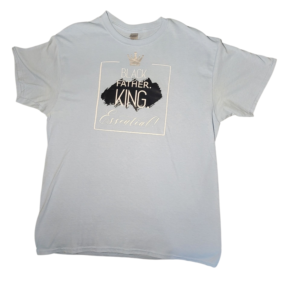 Light Blue Black Father Graphic T-Shirt